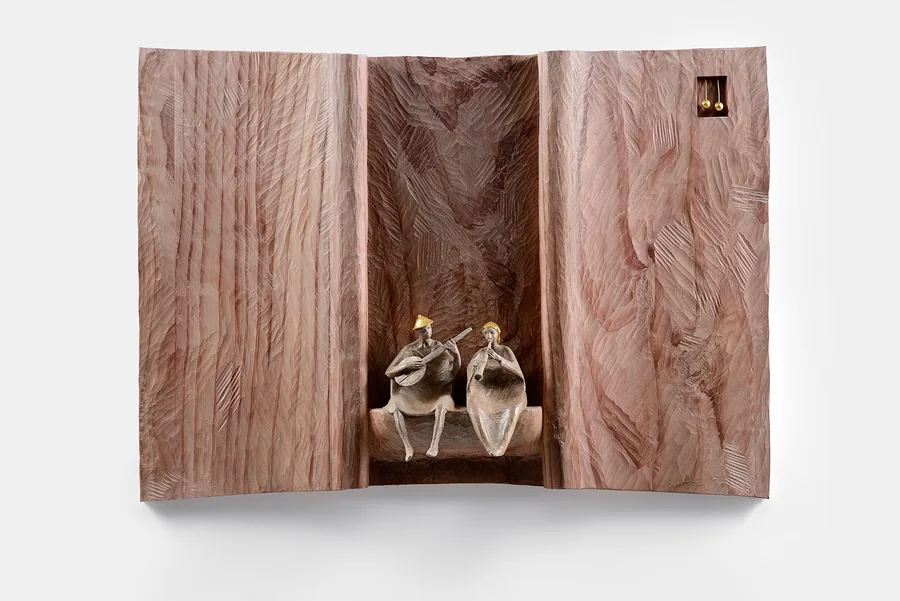 Sound — Nussholz & Mammutbaum · 85 × 55 cm
