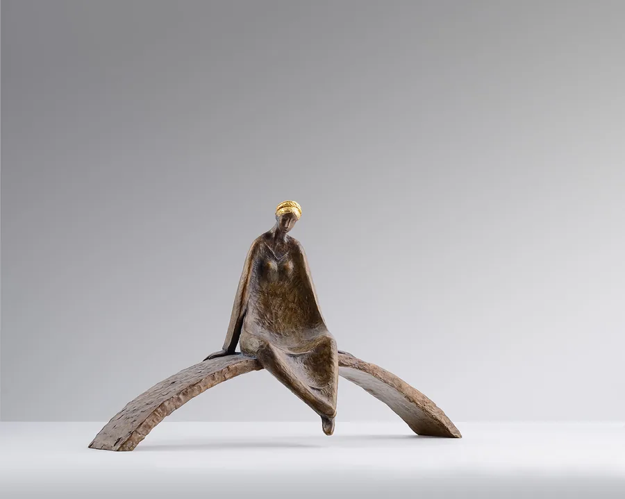 The Brige — Bronze, Blattgold · 47 cm