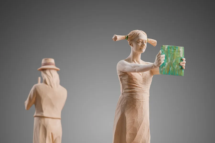 The Duel — Zirbelkiefer · 58 × 32 cm