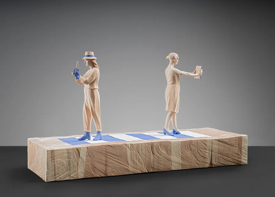 The Duel — Zirbelkiefer · 32 × 58 cm